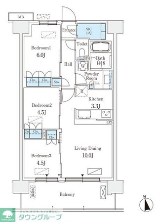 スカイグランデ津田沼の物件間取画像